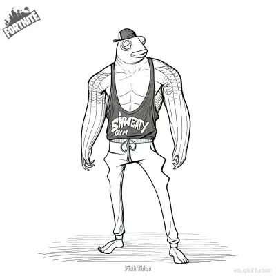 Free printable Fish Thicc 02 Coloring Page - Free PDF Printable Fortnite Coloring Sheets coloring page